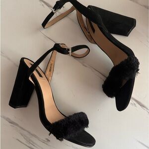 Forever 21 Black Fur Heels